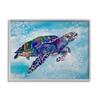 Stupell Industries Beautiful Sea Turtle Swimming Stippled Water Splashing, Design by MB Cunningham view 1