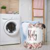 Artsadd Custom Name Laundry Hamper, Personalized Dirty Clothes Basket with Name, Foldable, Portable, Durable, Handle, 15.7 x 0.1 x 19.6 inches, Bathroom, Bedroom, Laundry, Living view 4