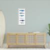 Stupell Industries Maritime Sea Life Ocean Whales Narwhal Chart Diagram, Design by MB Cunningham, 13 x 30, Blue view 2