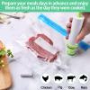Chumia 60 Pack Sous Vide Bags Reusable Vacuum Seal Bags with Air Valve Vacuum Zipper Storage with Air Valve Double Layers Food Storage for Sous Vide Cooking and Food Kit view 3