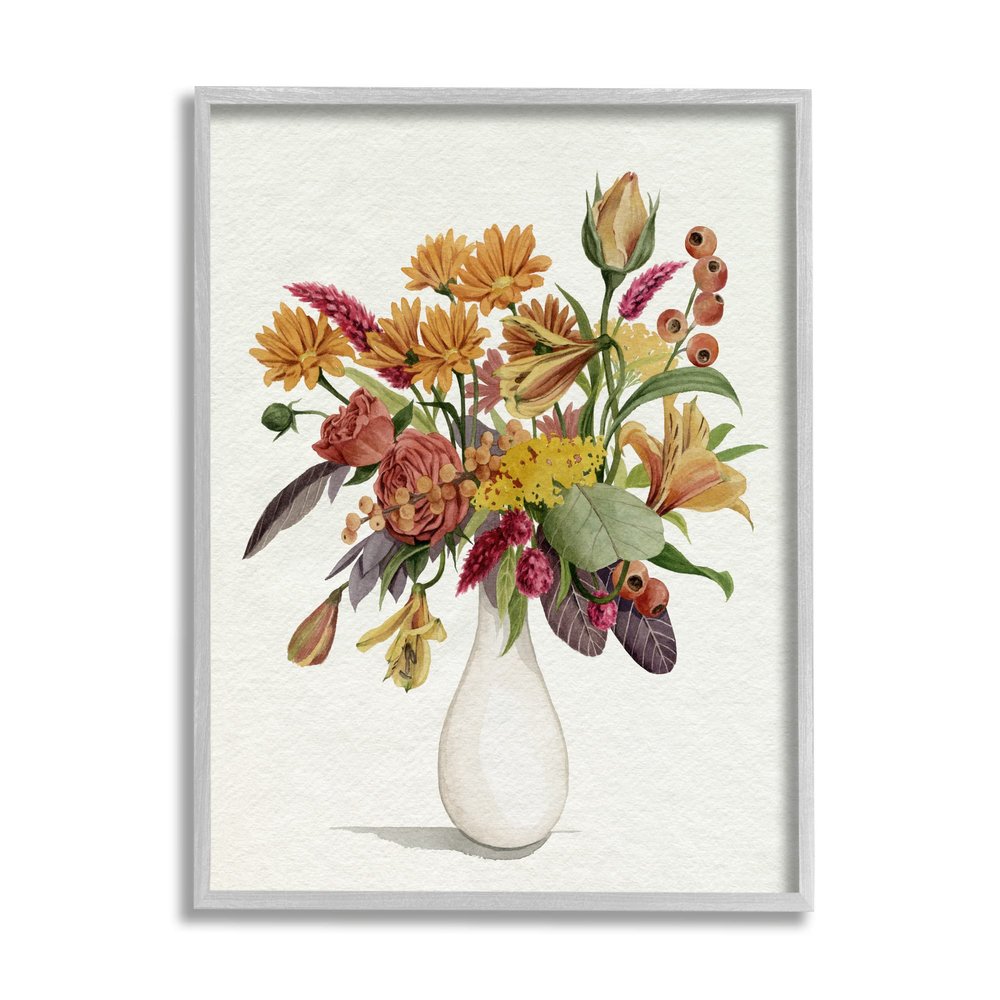 Stupell Industries Traditional Country Flower Bouquet Autummal Arrangement, Design by Grace Popp