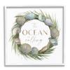 Stupell Industries Ocean Is Calling Quote Botanical Wreath Seashells,Design by Nan view 1