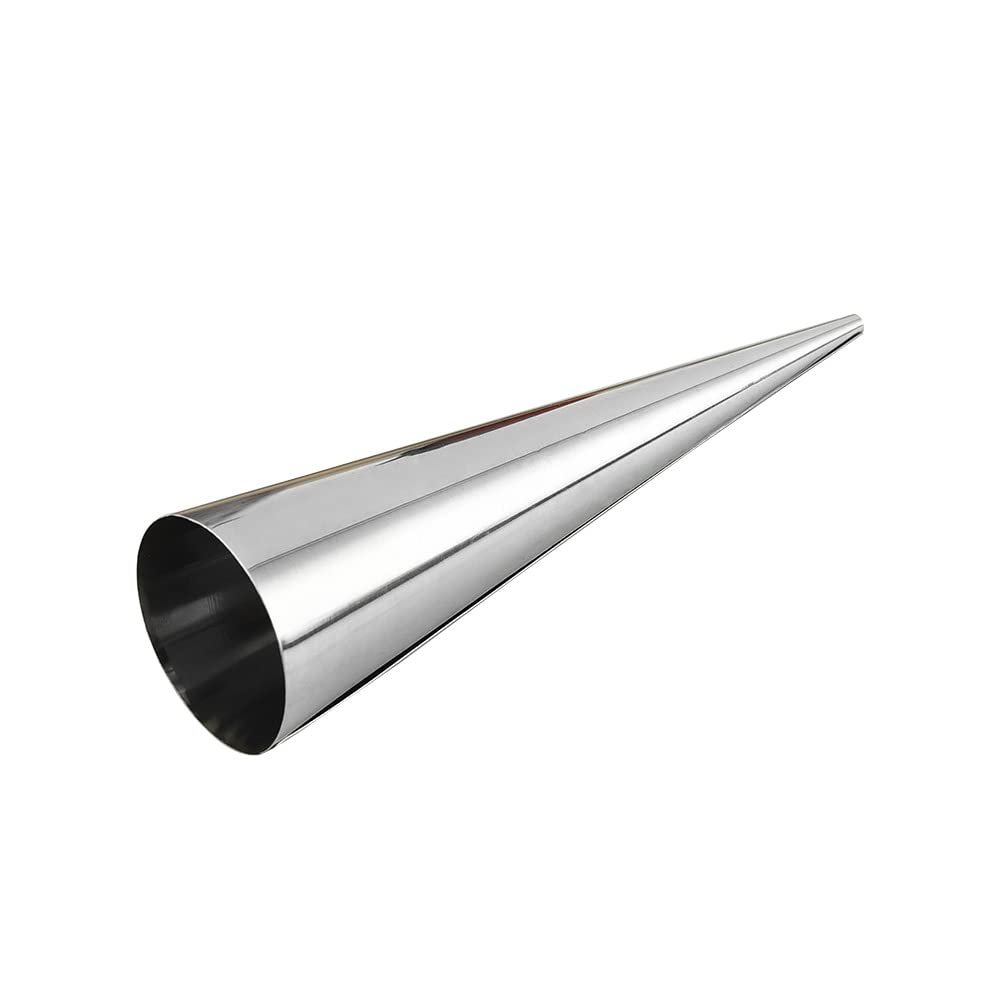 12pcs 5.5inch conical Cream Horn Molds Stainless Steel not easy to corrosion, can be used repeatedly Set of 12 Standing Cone Shape Cannoli Tubes Baking Cones Pastry Roll Horn Croissant Mold