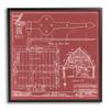 Stupell Industries Detailed Diagram Blueprint Old Barn Floor Plan, Design by Annie Warren view 1