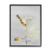 Stupell Industries Olive Martini Glass Cocktail Bar Classic Style,Design by Alan Segal view 1