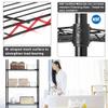 Dlewmsyic 6-Tier Heavy Duty Wire Shelving Unit - 2100lb Capacity, Adjustable NSF Metal Storage Rack with Wheels, 48" L18" W82" H for Garage, Pantry, Kitchen - Black view 4