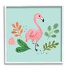 Stupell Industries Pink Flamingo Botanical Border,Design by Heather Strianese view 1