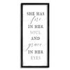 Stupell Industries She has Fire in Her Soul Motivational Girl Power,Design by Lil' Rue, White, 13 x 30 view 1