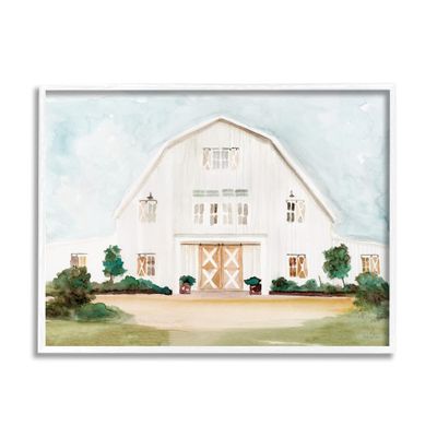 Stupell Industries Distant White Country Barn Rural Blue Sky, Design by Stellar Design Studio
