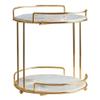 Beavorty 1pc Iron Art Dual Cosmetics Storage Rack Chic Desktop Sundries Organizer for Home Design Capacity for Makeup Brushes and Accessories view 1
