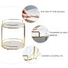 Beavorty 1pc Iron Art Dual Cosmetics Storage Rack Chic Desktop Sundries Organizer for Home Design Capacity for Makeup Brushes and Accessories view 4