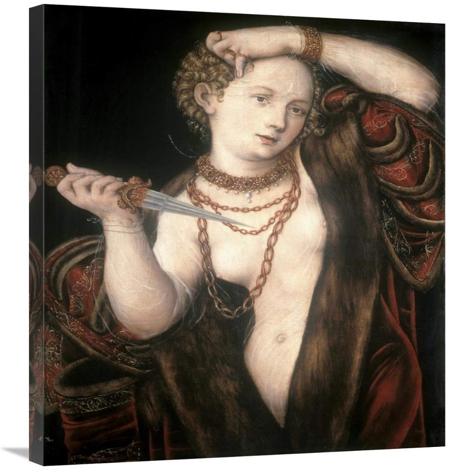 36 in. Lucretia Art Print - Lucas Cranach