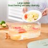 SLDHFE Drink Dispensers For Parties, Fridge Beverage Juice Drink Dispenser With Spigot, Plastic Water Container Despenseror for Milk Lemonade (1.4 Gallon) white view 4