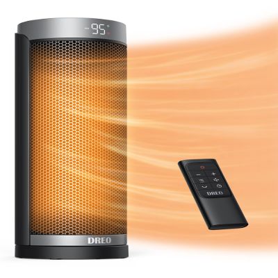 DREO Space Heaters for Indoor Use, Electric Heater with Remote for Bedroom Large Room, 16 inch Upgraded 1500W Fast Heating with Thermostat, Overheating & Tip-Over Protection, 70Oscillating, Portable