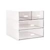 Beavorty 1pc Multi Drawer Organizer Box for Cosmetics and Sundries Transparent Desktop Storage Container Compartments for Home Office Dorm Use Material view 1