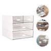 Beavorty 1pc Multi Drawer Organizer Box for Cosmetics and Sundries Transparent Desktop Storage Container Compartments for Home Office Dorm Use Material view 3
