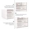 Beavorty 1pc Multi Drawer Organizer Box for Cosmetics and Sundries Transparent Desktop Storage Container Compartments for Home Office Dorm Use Material view 4