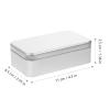 YARNOW Empty Tinplate Box 4 Pack 4.33 X 2.95 X 0.98 Inch Rectangular Tinplate Tins with Lid Metal Hinged Candy Gift Box for Party Favors Jewelry Usb Drives Crafts Storage view 3