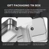 YARNOW Empty Tinplate Box 4 Pack 4.33 X 2.95 X 0.98 Inch Rectangular Tinplate Tins with Lid Metal Hinged Candy Gift Box for Party Favors Jewelry Usb Drives Crafts Storage view 4