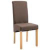 SKM Dining Chairs 6 pcs Brown Fabric-7273 view 3