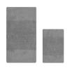 Better Trends 2 Piece Bathroom Rug Set 100% Cotton Non-Slip Washable Bath Mat, Soft & Absorbent Bath Rugs for Bath Room, Shower, Bathtub & Spa Floors Gray Granada Collection view 1