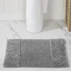 Better Trends 2 Piece Bathroom Rug Set 100% Cotton Non-Slip Washable Bath Mat, Soft & Absorbent Bath Rugs for Bath Room, Shower, Bathtub & Spa Floors Gray Granada Collection view 2