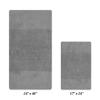 Better Trends 2 Piece Bathroom Rug Set 100% Cotton Non-Slip Washable Bath Mat, Soft & Absorbent Bath Rugs for Bath Room, Shower, Bathtub & Spa Floors Gray Granada Collection view 3