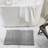Better Trends 2 Piece Bathroom Rug Set 100% Cotton Non-Slip Washable Bath Mat, Soft & Absorbent Bath Rugs for Bath Room, Shower, Bathtub & Spa Floors Gray Granada Collection view 4