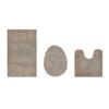 Better Trends 3 Piece Bathroom Rug Set 100% Cotton Non-Slip Washable Bath Mat, Soft & Absorbent Bath Rugs for Bath Room, Shower, Bathtub & Spa Floors Beige Granada Collection view 1