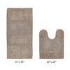 Better Trends 2 Piece Bathroom Rug Set 100% Cotton Non-Slip Washable Bath Mat, Soft & Absorbent Bath Rugs for Bath Room, Shower, Bathtub & Spa Floors Beige Granada Collection view 3