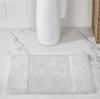 Better Trends 3 Piece Bathroom Rug Set 100% Cotton Non-Slip Washable Bath Mat, Soft & Absorbent Bath Rugs for Bath Room, Shower, Bathtub & Spa Floors White Granada Collection view 2