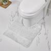 Better Trends 3 Piece Bathroom Rug Set 100% Cotton Non-Slip Washable Bath Mat, Soft & Absorbent Bath Rugs for Bath Room, Shower, Bathtub & Spa Floors White Granada Collection view 4