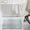 Better Trends 2 Piece Bathroom Rug Set 100% Cotton Non-Slip Washable Bath Mat, Soft & Absorbent Bath Rugs for Bath Room, Shower, Bathtub & Spa Floors Blue Granada Collection view 2