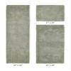 Better Trends 3 Piece Bathroom Rug Set 100% Cotton Non-Slip Washable Bath Mat, Soft & Absorbent Bath Rugs for Bath Room, Shower, Bathtub & Spa Floors Dark Sage Granada Collection view 3