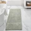 Better Trends 3 Piece Bathroom Rug Set 100% Cotton Non-Slip Washable Bath Mat, Soft & Absorbent Bath Rugs for Bath Room, Shower, Bathtub & Spa Floors Dark Sage Granada Collection view 4