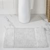 Better Trends 2 Piece Bathroom Rug Set 100% Cotton Non-Slip Washable Bath Mat, Soft & Absorbent Bath Rugs for Bath Room, Shower, Bathtub & Spa Floors White Granada Collection view 2