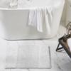 Better Trends 2 Piece Bathroom Rug Set 100% Cotton Non-Slip Washable Bath Mat, Soft & Absorbent Bath Rugs for Bath Room, Shower, Bathtub & Spa Floors White Granada Collection view 4