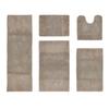 Better Trends 5 Piece Bathroom Rug Set 100% Cotton Non-Slip Washable Bath Mat, Soft & Absorbent Bath Rugs for Bath Room, Shower, Bathtub & Spa Floors Beige Granada Collection view 1