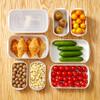 1600ml Plastic Bacon Box, Deli Meat Saver Cold Cuts Fridge Keeper, Cheese Food Storage Container with Lid for Refrigerator, Shallow Low Profile Christmas Cookie Holder view 4