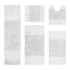 Better Trends 5 Piece Bathroom Rug Set 100% Cotton Non-Slip Washable Bath Mat, Soft & Absorbent Bath Rugs for Bath Room, Shower, Bathtub & Spa Floors White Granada Collection view 1