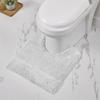 Better Trends 5 Piece Bathroom Rug Set 100% Cotton Non-Slip Washable Bath Mat, Soft & Absorbent Bath Rugs for Bath Room, Shower, Bathtub & Spa Floors White Granada Collection view 3