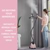 SALAV GS18-DJ Standing Garment Steamer with Roll Wheels for Easy Movement, 1.8L Water Tank for 1 Hour Continuous Steaming, Adjustable Pole for Storage, Includes Descaler Packet, 1500 watts - Pink view 4