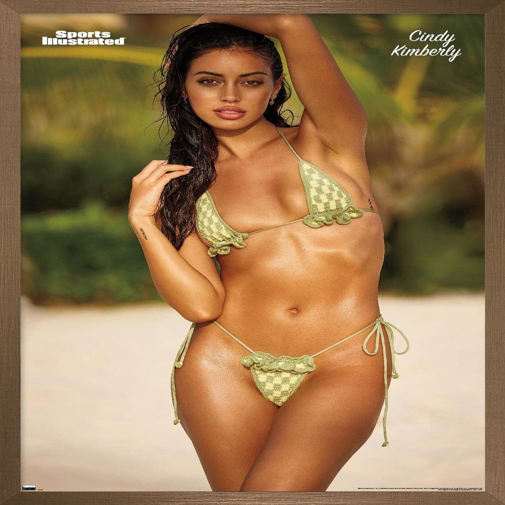 Trends International Sports Illustrated: Swimsuit Edition - Cindy Kimberly 22 Wall Poster, 14.725" x 22.375", Bronze Framed Version