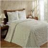 Better Trends 3 Pieces Set Chenille Bedspread Full Size 100% Cotton Chenille Bedding Lightweight Bedding Floral Design Bedroom Decor Sage Florence Collection view 1