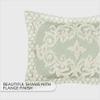 Better Trends 3 Pieces Set Chenille Bedspread Full Size 100% Cotton Chenille Bedding Lightweight Bedding Floral Design Bedroom Decor Sage Florence Collection view 3