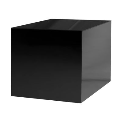 Marketing Holders 14" Acrylic Display Riser Box with One Open Side Versatile Black Square One Piece Retail Merchandise Storage Bin or Product Platform No Assembly