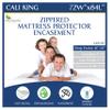 California King Mattress Protector Bedbug Waterproof Zippered Cover - Deep Pocket Fits up to 20" Depth - Hypoallergenic Premium Quality Encasement Protects Against Dust White view 1