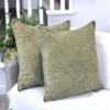 24x24 Pillow Covers Set of 2 Olive Green Soft Textured Chenille, Soft Cozy Large Cushion Covers for Couch, Modern Square Big Pillowcases, Decorative Farm House Oversized Euro Shams Sofa Pillow Covers view 2