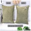 24x24 Pillow Covers Set of 2 Olive Green Soft Textured Chenille, Soft Cozy Large Cushion Covers for Couch, Modern Square Big Pillowcases, Decorative Farm House Oversized Euro Shams Sofa Pillow Covers view 4