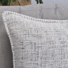 24x24 pillow covers Set of 2 Cream White & Black, Soft Textured Chenille Throw Pillows Cases Cozy Large Cushion Covers for Couch, Modern Square Big PillowCases, Oversized Euro Shams Sofa Pillow Covers view 2